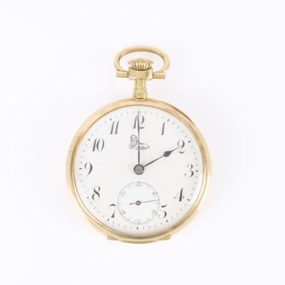 Solid gold pocket watch with a gold dust...