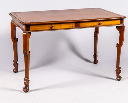 Table bureau en bois exotique de style chinois...