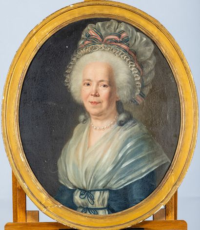 Ecole française fin XVIII° : Portrait d’...