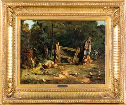 Ecole française, suiveur de BARBIZON : « Paysage »....