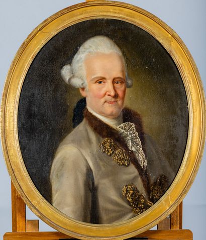 Ecole française fin XVIII° : Portrait d’...