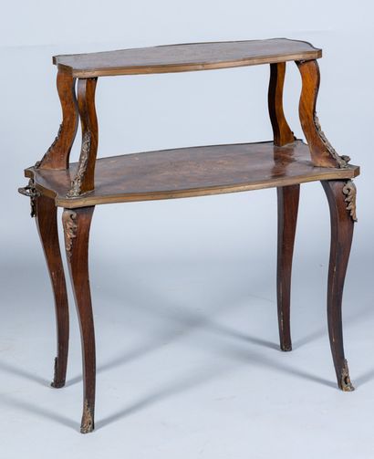 Table à thé Napoléon III à deux plateaux,...