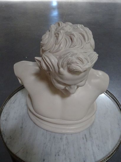 Faune de Vienne : Buste en plâtre portant...