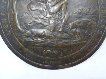 A.RICHARD, XIX°: L'enfant Prodigue. Plaque...