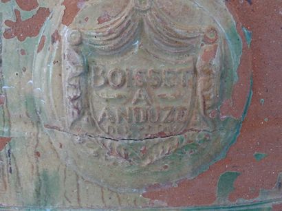 BOISSET: Grande jarre d'Anduze (pied cassé...