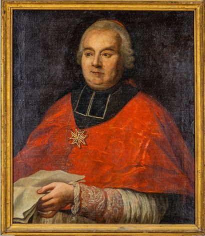 Ecole française XVIII°: Portrait du cardinal...