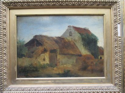 Ecole française du XIXe Barbizon : La Maison....