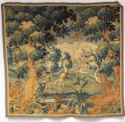 AUBUSSON: Tapisserie en laine représentant...