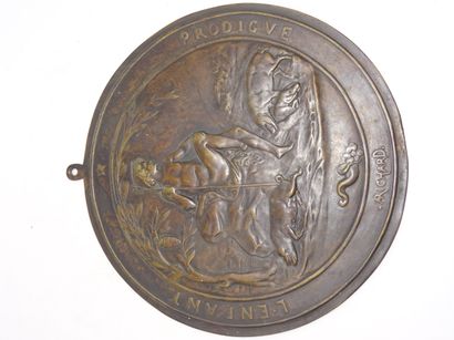 A.RICHARD, XIX°: L'enfant Prodigue. Plaque...