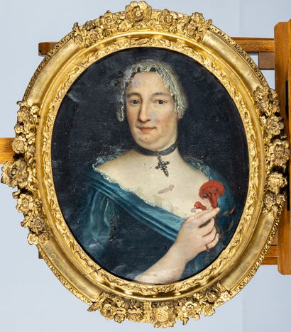 Ecole française du XVIII°: Portrait de femme...
