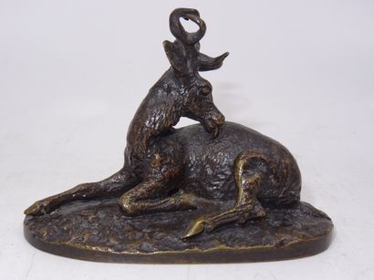 Christophe FRATIN (1801-1864): Le Cerf couché....