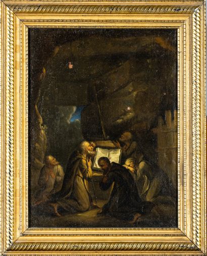 Ecole de la fin du XVIII° début XIX°: Moines...