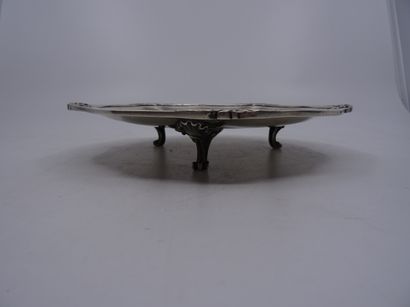 Coupe vide-poches en argent à contours moulurés...