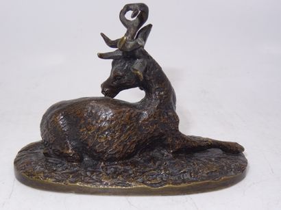 Christophe FRATIN (1801-1864): Le Cerf couché....