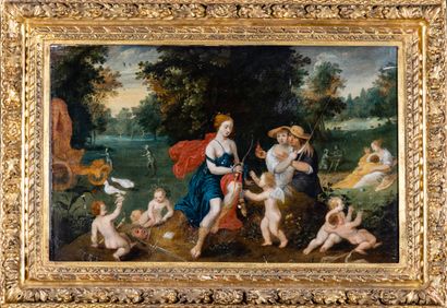 SUR FOLLE ENCHERE/ Adriaen VAN STALBEMT (1580-1662)...
