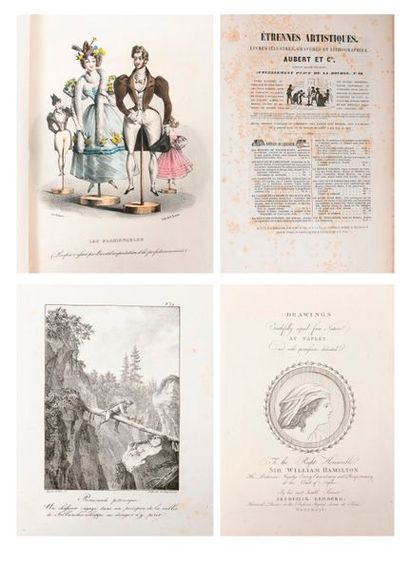 Quatre volumes contenant des estampes :

*...