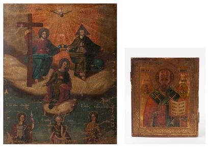 RUSSIE

Ecole du XIXème siècle
La Trinité.
Huile...