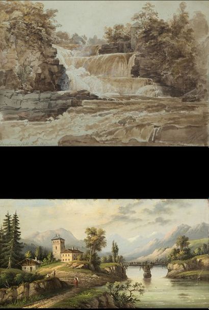 A. RUEFF (XIXème)


Paysage de montagne animé....