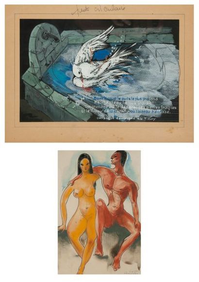 Lucien VIROT (1909-2003) 


Couple, 1982....