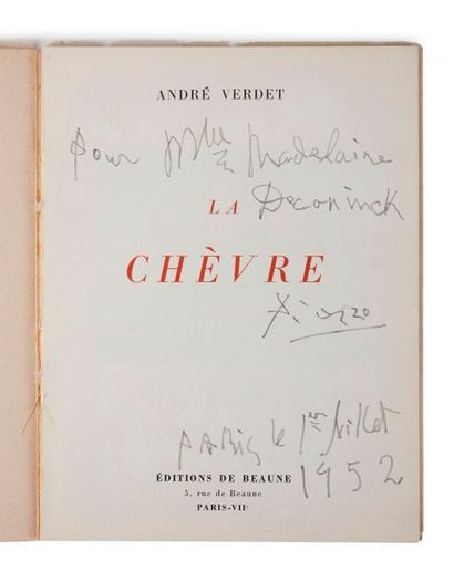 [PABLO PICASSO] VERDET, André


La chèvre....