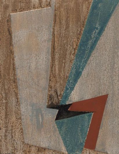 Wladyslaw LOPUSZNIAK (1904-1995)
Composition. 
Pochoir...