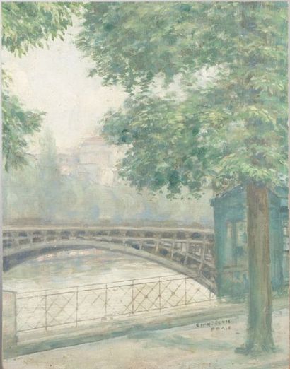 ÉCOLE MODERNE

Pont de Paris

Huile sur panneau....