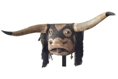 GUINÉE BISSAU, BIDYOGO
Masque heaume de taureau...