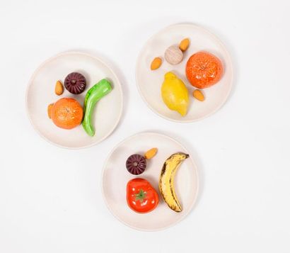 POL CHAMBOST (1906-1983)
Trois assiettes...