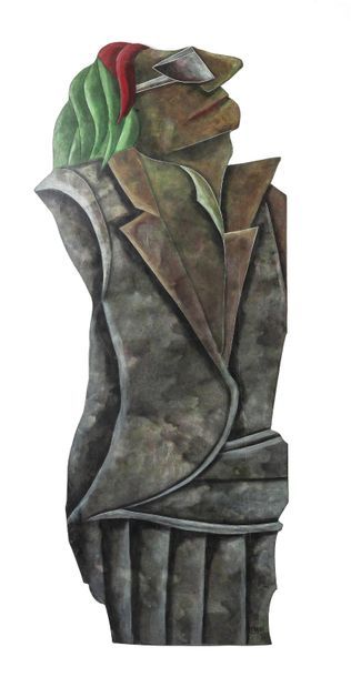 Marc BOURLIER (1947) 
Les Stars n°5, 1986. 
Acrylique...