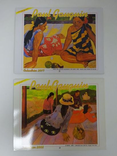 Lot de deux calendriers de 2005 et 2017 illustrés...