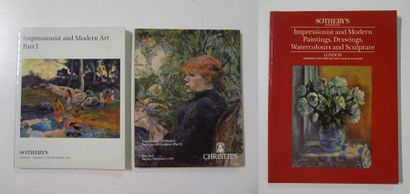 Lot de trois catalogues :

- SOTHEBY’S Impressionist...