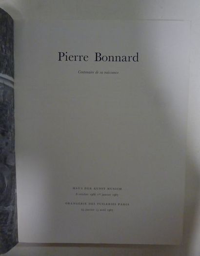 Catalogue de l’exposition Pierre Bonnard...