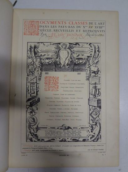 Documents classés de l’art dans les Pays-Bas...