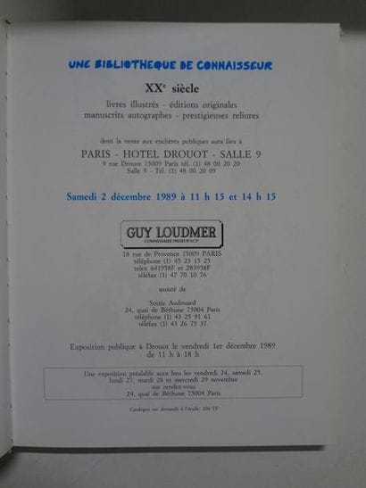 Catalogue de vente aux enchères de l’Etude...