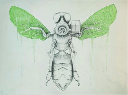 LUDO (né en 1976)
Bee with protection mask,...
