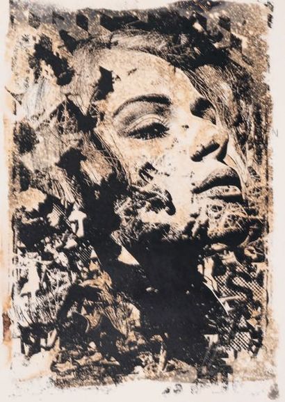 Vhils (né en 1987)
Grit, 2017
Sérigraphie...