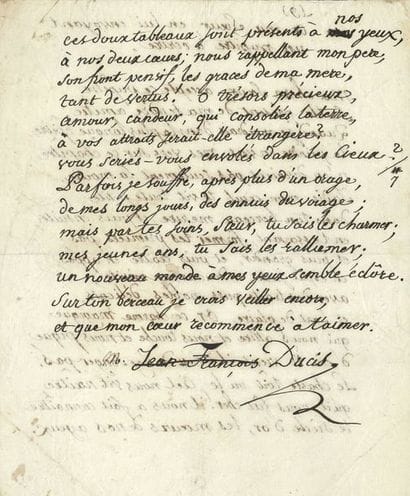 DUCIS Jean-François (1733-1817) poète et...