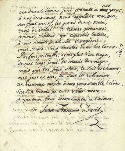 DUCIS Jean-François (1733-1817) poète et...
