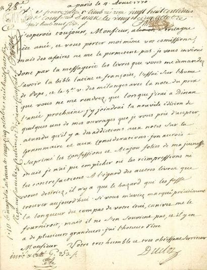 DUCLOS Charles Pinot (1704-1772) romancier,...