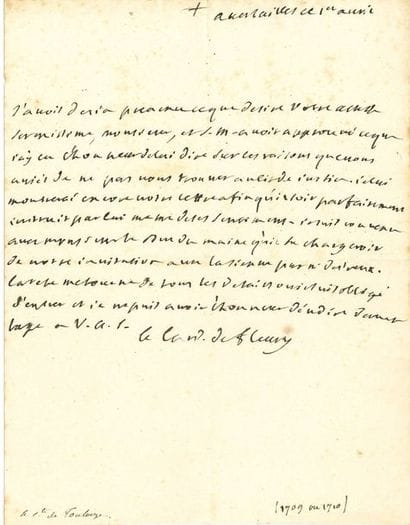 FLEURY André Hercule, cardinal de (1653-1743)...