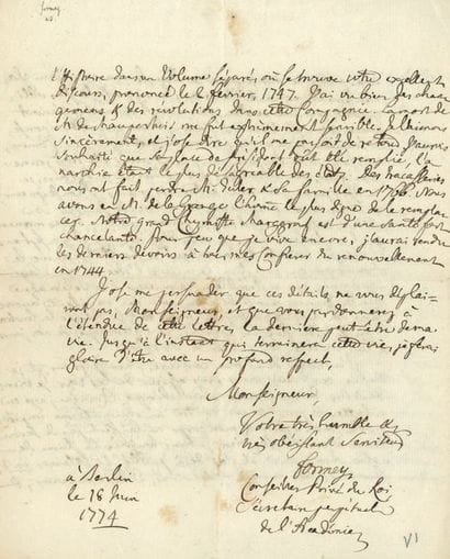 FORMEY Johann Heinrich Samuel (1711-1797)...