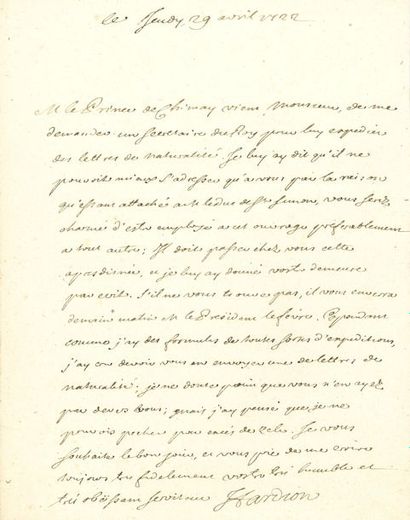 HARDION Jacques (1686-1766) historien, bibliothécaire...