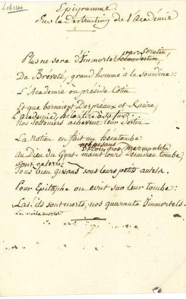 LEBRUN Ponce-Denis Écouchard- (1729-1807)...