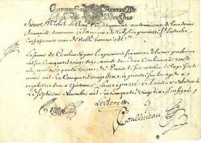 LE CLERC Michel (1622-1691) poète et auteur...