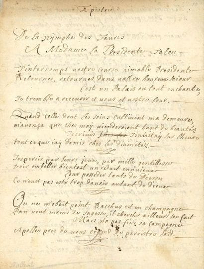 MALLEVILLE Claude de (1597-1647) poète, secrétaire...