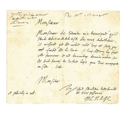 MÉNAGE Gilles (1613-1692) littérateur, grammairien...