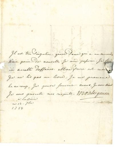 MONTESQUIEU Charles de Secondat, baron de...