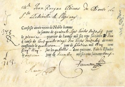 RACINE Jean (1639-1699) [AF 1672, 13e f].

P.S....