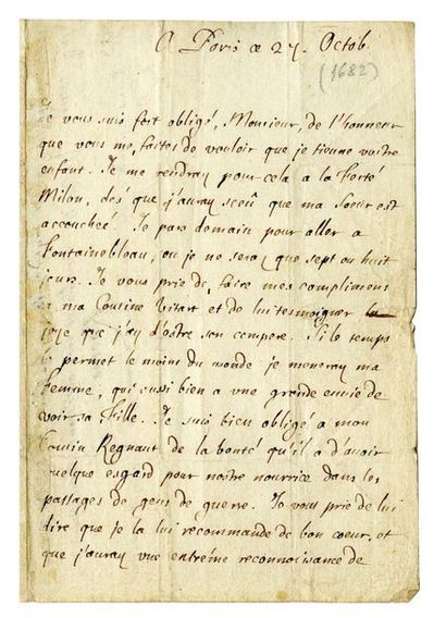 RACINE Jean (1639-1699) [AF 1672, 13e f].

L.A.S....