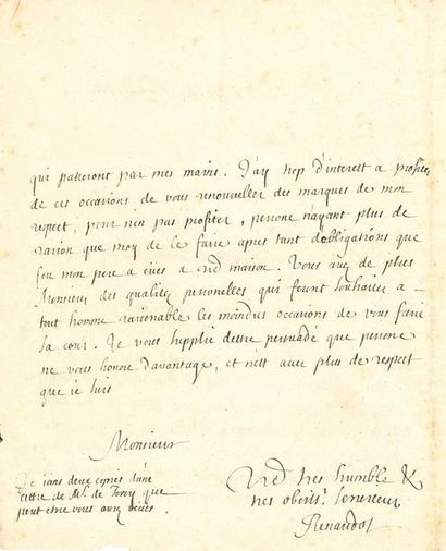 RENAUDOT Eusèbe (1646-1720) abbé, petit-fils...